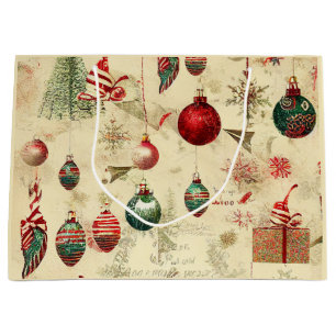 Retro-Vintage-Antik-Weihnachtsdekoration Große Geschenktüte