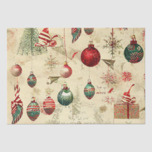 Retro-Vintage-Antik-Weihnachtsdekoration Seidenpapier
