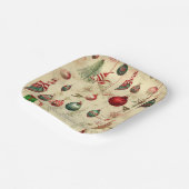 Retro Vintage antike Weihnachtsschmuck Pappteller (Gewinkelt)