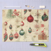 Retro Vintage antike Weihnachtsschmuck Seidenpapier (Handwerk)