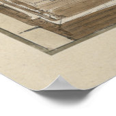 Retro Vintage Architektur Zeichnend Bogengänge Poster (Ecke)