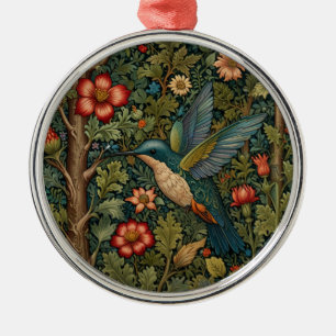 Retro-Vintage-Art Nouveau Kolibri Ornament Aus Metall