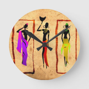 Retro Vintage Artgeschenke 18 Afrikas Runde Wanduhr