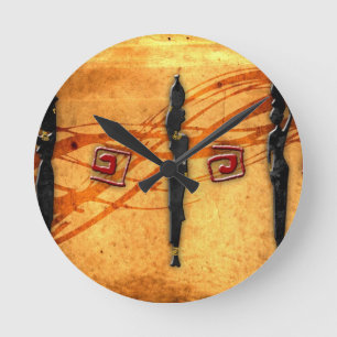 Retro Vintage Artgeschenke 30 Afrikas Runde Wanduhr