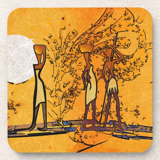 Retro Vintage Artgeschenke Afrikas Untersetzer (Vorderseite)