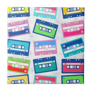 Retro Vintage Audio-Kassette Muster Fliese
