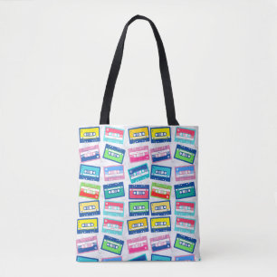 Retro Vintage Audio-Kassette Muster Tasche
