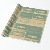 Retro Vintage Audioartkassettenabdeckung Geschenkpapier (Ungerollt)