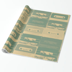 Retro Vintage Audioartkassettenabdeckung Geschenkpapier