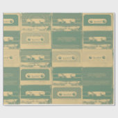 Retro Vintage Audioartkassettenabdeckung Geschenkpapier (Flach)