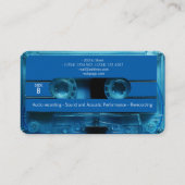 Retro Vintage Audioartkassettenabdeckung Visitenkarte (Rückseite)
