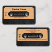 Retro Vintage Audioartkassettenabdeckung Visitenkarte (Vorne/Hinten)