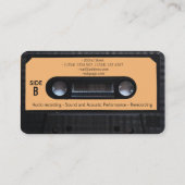 Retro Vintage Audioartkassettenabdeckung Visitenkarte (Rückseite)