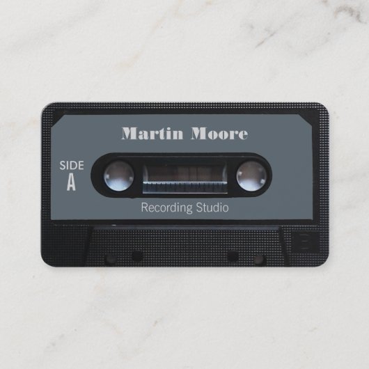 Retro Vintage Audioartkassettenabdeckung Visitenkarte (Vorderseite)