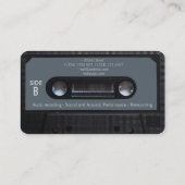 Retro Vintage Audioartkassettenabdeckung Visitenkarte (Rückseite)