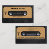 Retro Vintage Audioartkassettenabdeckung Visitenkarte (Vorne/Hinten)