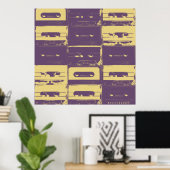 Retro-Vintage Audiostil-Musikabdeckung Poster (Heimbüro)