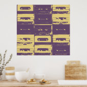 Retro-Vintage Audiostil-Musikabdeckung Poster (Küche)