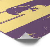 Retro-Vintage Audiostil-Musikabdeckung Poster (Ecke)