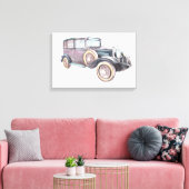 Retro Vintage Auto. Leinwanddruck (Insitu (Wohnzimmer))