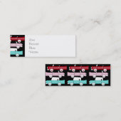 Retro Vintage Auto-rosarotes Mini Visitenkarte (Vorne/Hinten)