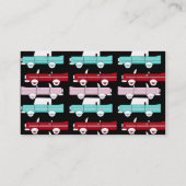 Retro Vintage Auto-rosarotes Visitenkarte (Rückseite)