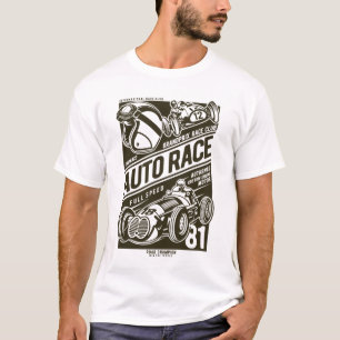 Retro-Vintage-Autorennwagen T-Shirt