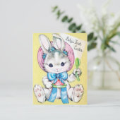 Retro Vintage Babys Erste Osterpostkarte Feiertagspostkarte (Stehend Vorderseite)