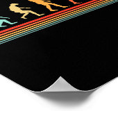 Retro Vintage Badminton Player-Evolution Poster (Ecke)
