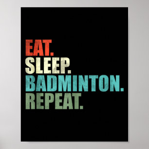Retro-Vintage-Badminton-Spieler-Tanktop Poster