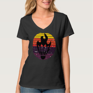 Retro Vintage Badminton Sports Player Coach Graph T-Shirt