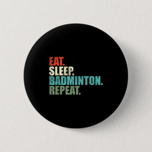 Retro-Vintage-Badmintonspieler Button