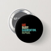 Retro-Vintage-Badmintonspieler Button (Vorne & Hinten)