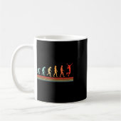 Retro Vintage Badmintonspieler Evolution Kaffeetasse (Links)