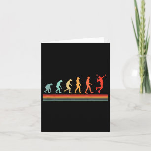 Retro Vintage Badmintonspieler Evolution Karte