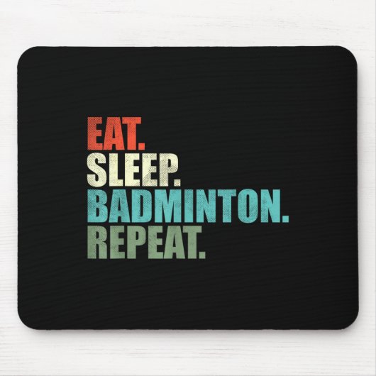 Retro-Vintage-Badmintonspieler Mousepad (Vorne)