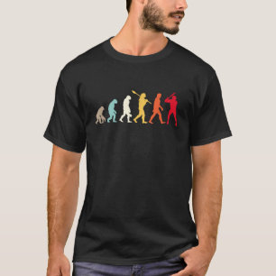 Retro Vintage Baseball Evolution Lustiger Baseball T-Shirt