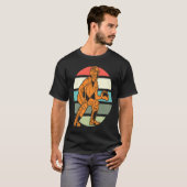 Retro Vintage Baseballwerfer Catcher T-Shirt (Vorne ganz)