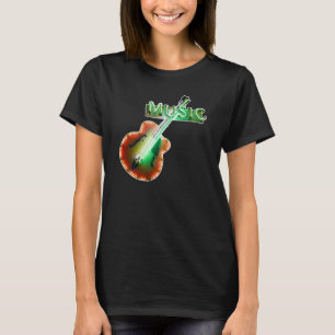 Retro Vintage Bass-Gitarren-Musik Neon-Schild in G T-Shirt