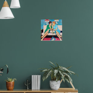 Retro Vintage Beauty Shop Ladys Poster