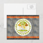 Retro-Vintage Belize-Flagge Postkarte (Vorne/Hinten)