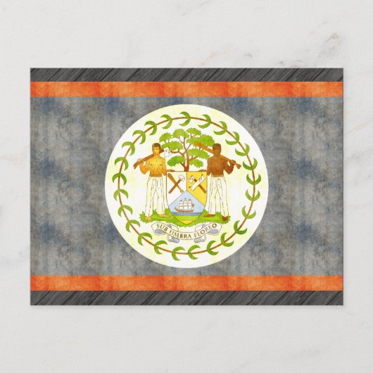 Retro-Vintage Belize-Flagge Postkarte (Vorderseite)