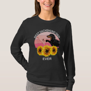 Retro Vintage Bester Dachshund-Vater Aller Zeiten T-Shirt