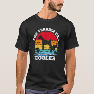 Retro Vintage Bester Fox Terrier Dad Aller Zeiten T-Shirt