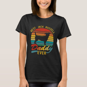 Retro Vintage Bester Jack Russell Papa Aller Zeite T-Shirt