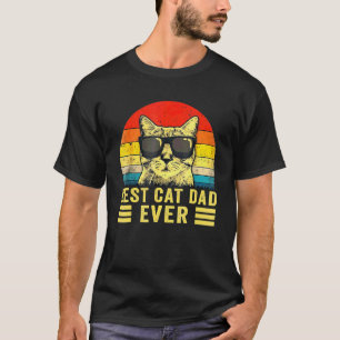 Retro Vintage Bester Katzenvater überhaupt Stoß Fi T-Shirt