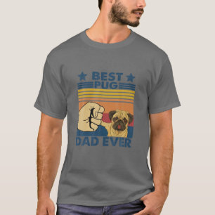 Retro Vintage Bester Pug-Vater Aller Zeiten Liebha T-Shirt