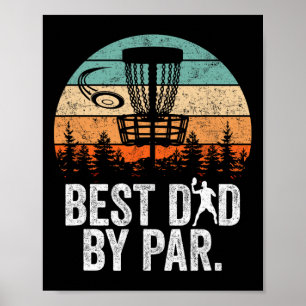 Retro Vintage Bester Vater By Par Disc Golf Vater Poster