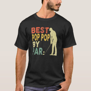 Retro Vintage Bestes Pop Pop Von Par Golf Vatertag T-Shirt