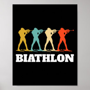 Retro Vintage Biathlon Biathlet Poster